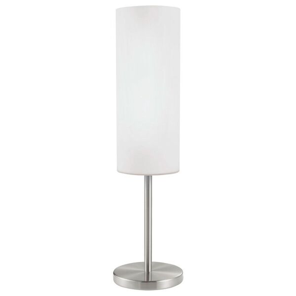 Настольная лампа TROY 3, [1х60W (E27), H460, никель/белый]