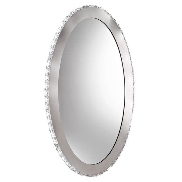 Зеркало со светодиодной подсветкой TONERIA, 36W(LED), 510х810, сталь, хром/хрусталь