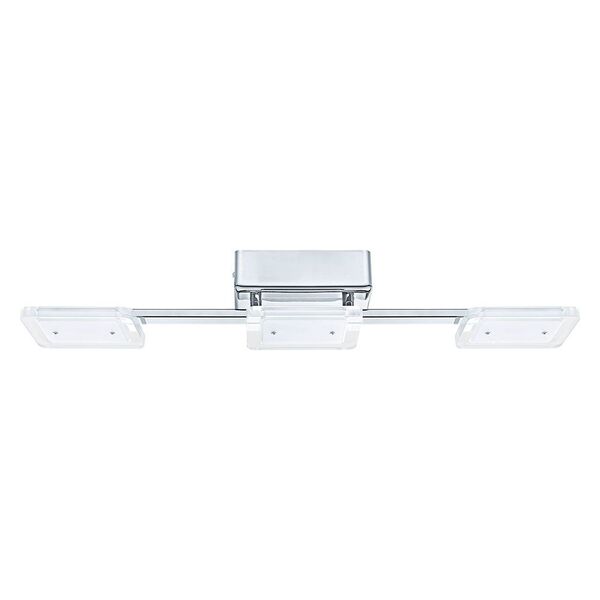 Светодиодный светильник потолочный CARTAMA [3х4,5(LED), L580, сталь, хром/акрил, квадратн. плафон]