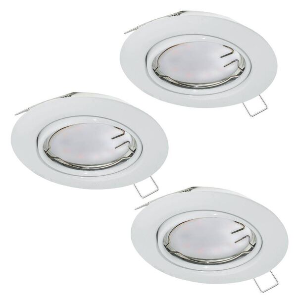 Комплект светодиод. встраив. светильников PENETO,[ 3x5W (GU10), ?87, сталь, белый]