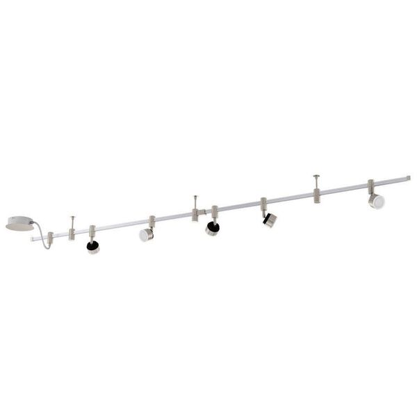 Светодиод. трековая система освещения VILANOVA 1, [L2000, 5х4,5W(LED), хром/никель мат., черный]