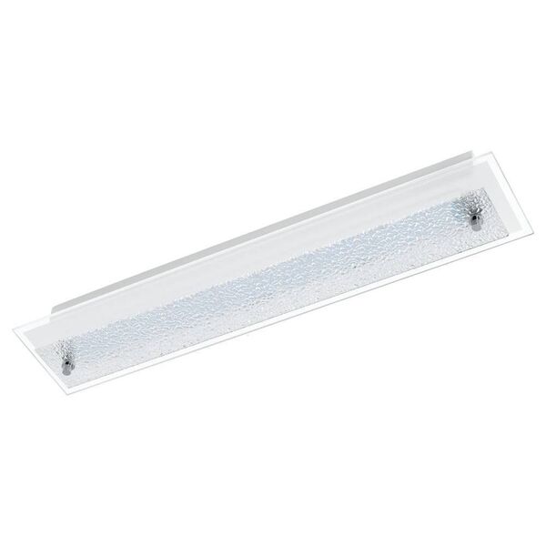 Cветодиодный светильник настенно-потол. PRIOLA, [2х4,5W (LED), 450х90, сталь, белый/cтруктурное стекло, белый]
