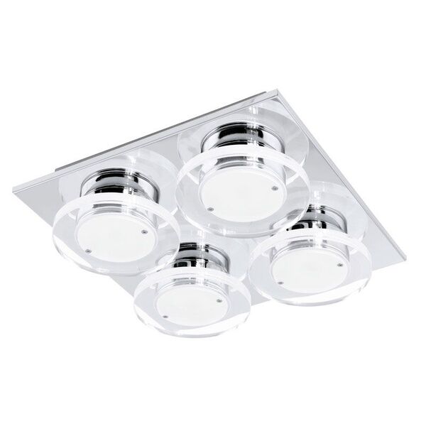 Светодиодный светильник настенно-потол. CISTERNO [4х4,5W (LED), 270х270, хром/акрил]
