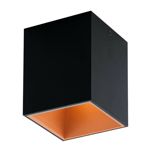 Светодиодный потолочный светильник POLASSO, [1х3,3W (LED), 100X100, черный, медный]