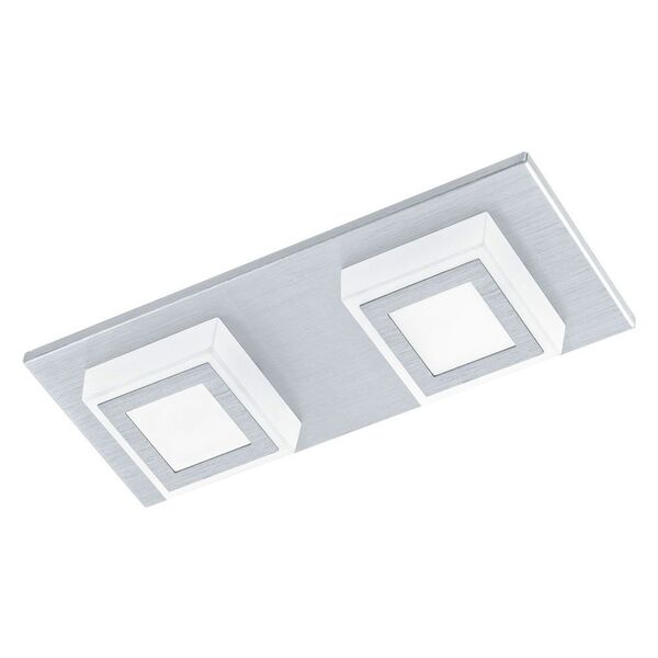 Светодиодный светильник настенно-потол. MASIANO [2х3,3W (LED), 250х100, алюминий мат./пластик, мат.]