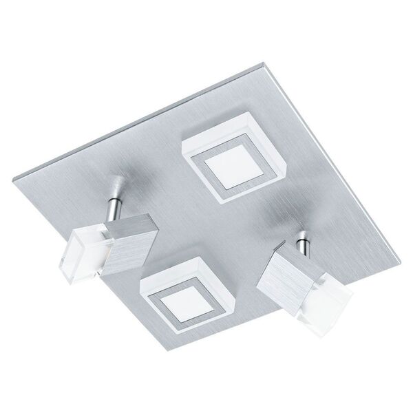 Светодиодный светильник настенно-потол. MASIANO [2х3,3W, 2х5,4W (LED), 270х270, алюминий мат./пластик, мат.]