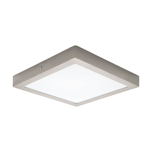 Светодиод. ультратонкая накладная панель FUEVA 1, [22W (LED) 3000K, 300х300, литой металл, никель мат./пластик, белый]