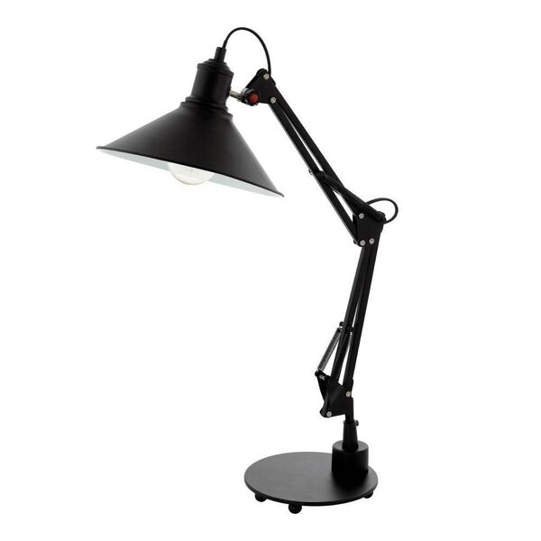 Настольная лампа CHANTRY, [1X60W (E27), основа Н630, сталь, черный]
