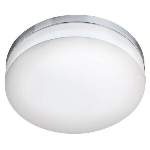 Светодиод. потолочный светильник LED LORA, [24W (LED), 420, IP54, сталь, хром/опаловое стекло, белый]