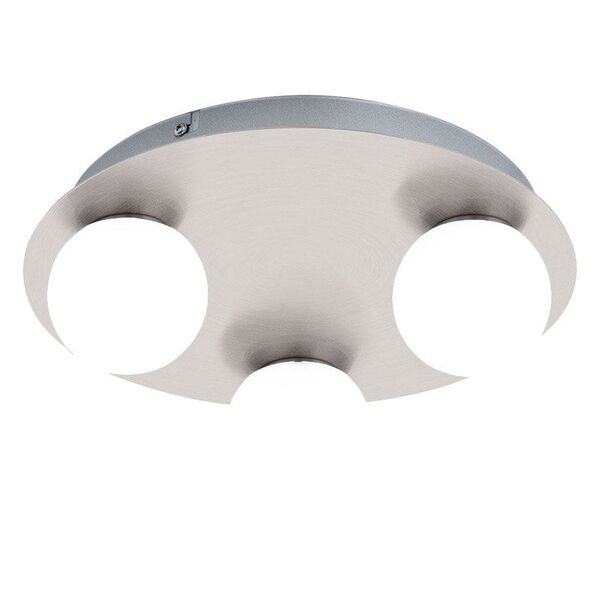 Светодиод. настен.-потол. светильник MOSIANO,[ 3х3,3W (LED), [290, , IP44, нерж.сталь, никель мат./опал. стекло, белый]