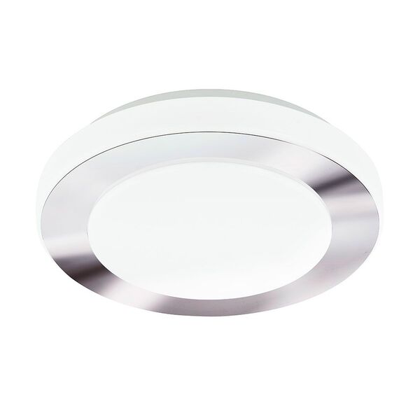 Светодиод. настенно-потол. светильник LED CARPI, [11W (LED), ?300, IP44, сталь, хром, белый/пластик, белый]