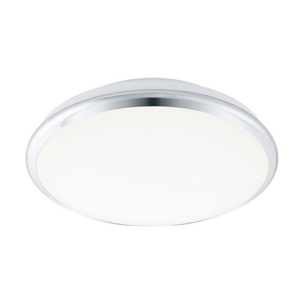 Светодиод. наст.-потол. светильник MANILVA-S Умное освещ., [18W(LED), ?385, сталь, хром/пластик, белый]