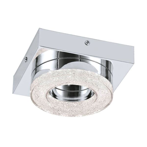Светодиод. настенно-потол. светильник FRADELO, [1х4W(LED), [120х120, сталь, хром/пластик с кристал., хром, прозрач.]
