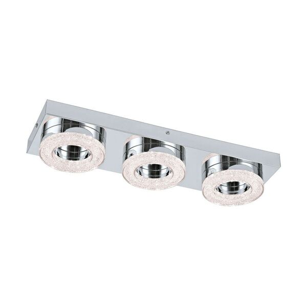 Светодиод. настенно-потол. светильник FRADELO, [3х4W (LED), [440х120, сталь, хром/пластик с кристал., хром, прозрач.]