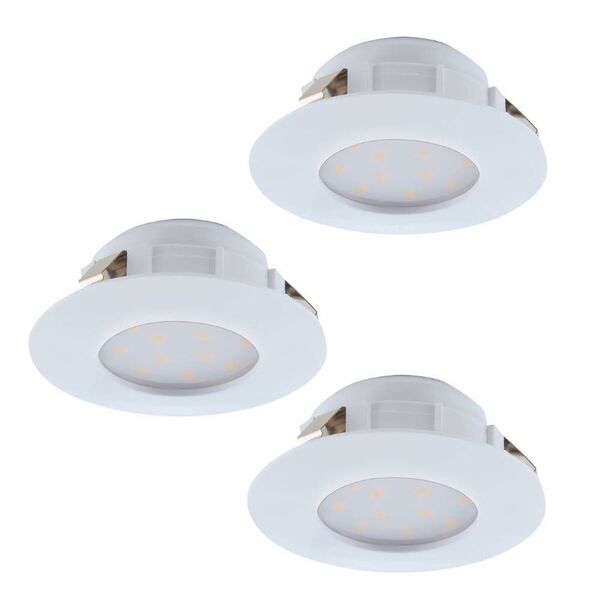 Комплект светодиод. встраив. светильников PINEDA, [3х6W(LED), 78, IP44, пластик, белый]