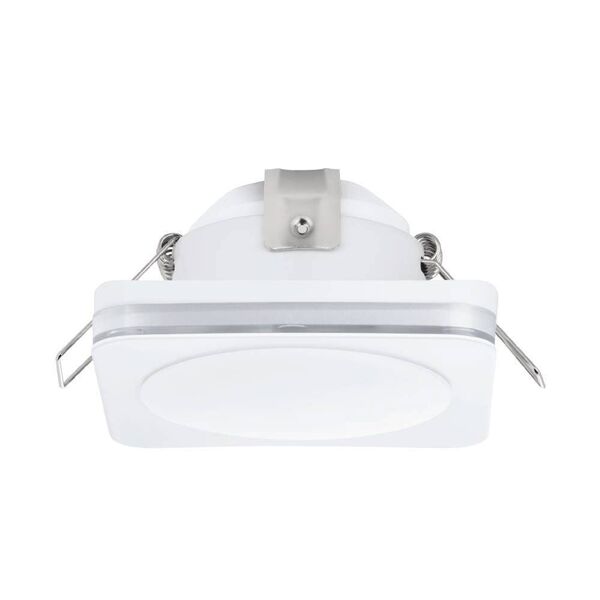 Светодиод. встраиваемый светильник PINEDA 1, [1х6W(LED), 82х82, IP44, сталь, пластик, белый/пластик, белый]