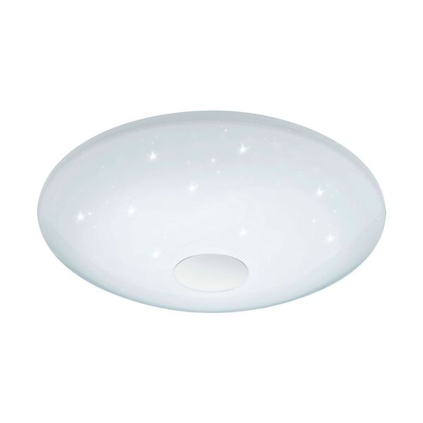 Светодиод. настенно-потол. светильник VOLTAGO 2 [с пультом ДУ, 30W(LED), ?600, сталь, белый/пластик с эф. хрусталя, белый]