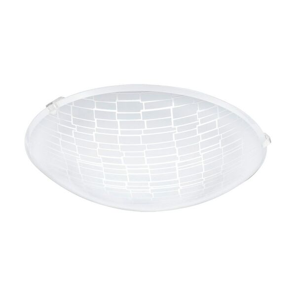 Светодиод. настенно-потол. светильник MALVA 1, [11W(LED), ?250, сталь, белый/структур. стекло, прозрач., мат.]