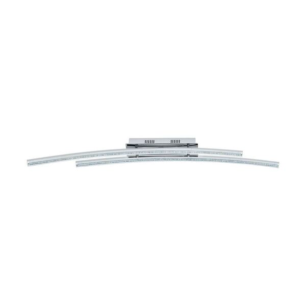 Светодиод. потол. светильник PERTINI, [2х10,8W(LED), L960, сталь, алюм., хром/пластик, прозрачный]
