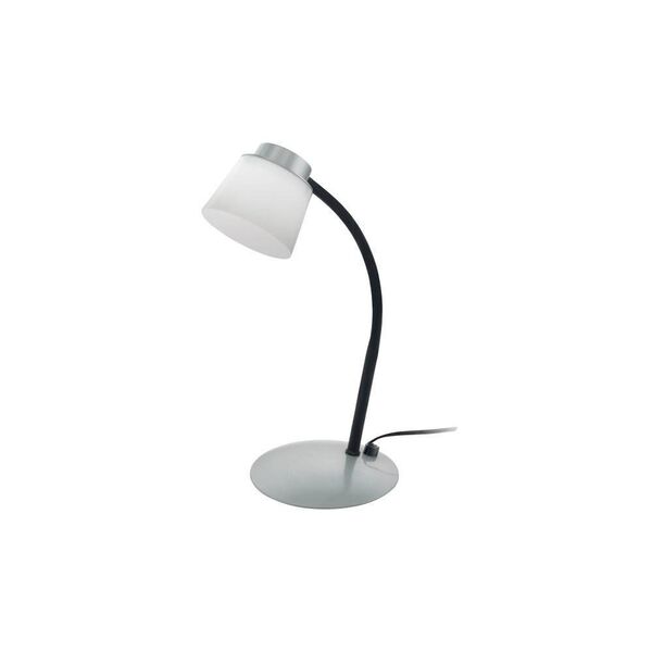 Светодиод. наст. лампа TORRINA [с рег-кой и сенс. димм., 5W(LED), L250, H330, сталь, пластик, черн., серебр./пластик, бел.]