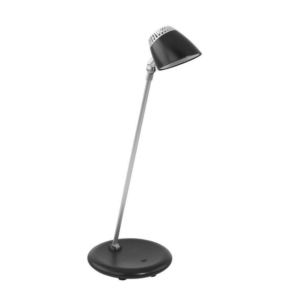 Светодиод. настольная лампа CAPUANA [с сенсор. димм., 4,8W(LED), H400, пластик, черный, серебряный]