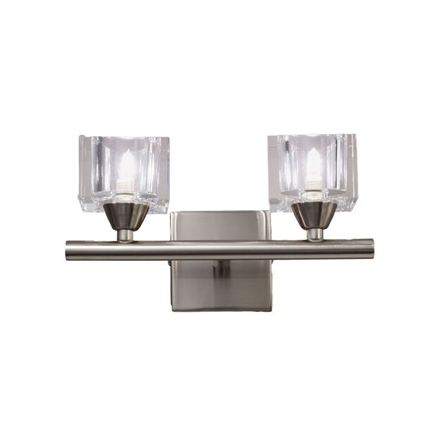 Бра Mantra Cuadrax [WALL LAMP 2L SATIN NICKEL / OPTICAL]