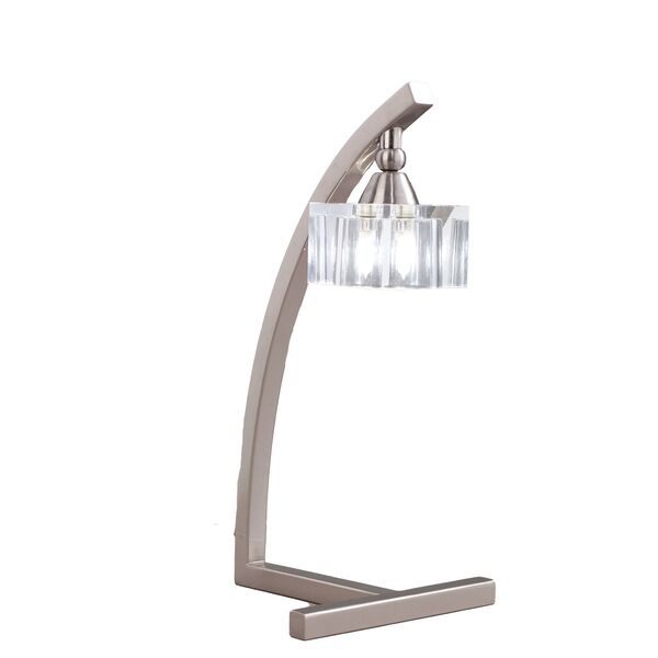 TABLE LAMP 1L SATIN NICKEL / OPTICAL