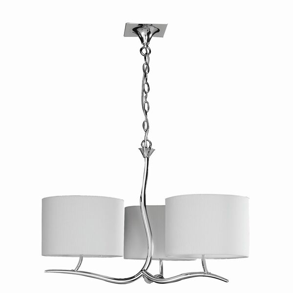 PENDANT 3L [CHROME / OFF WHITE SHADE]