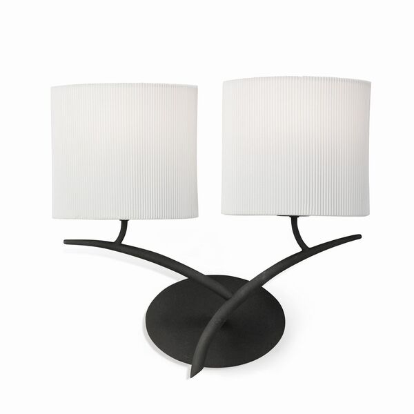 Mantra Бра Mantra [WALL LAMP 2L GREY ANTHRACITE /OFF WHITE SHADE]