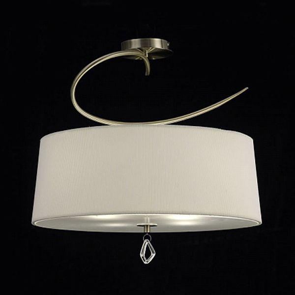 SEMICEILING 4L [ANTIQUE BRASS - OFF WHITE SHADE]