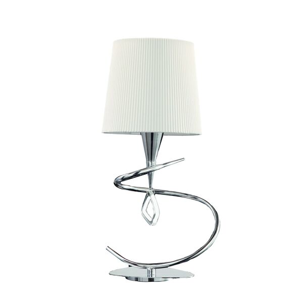 TABLE LAMP 1L CHROME - OFF WHITE SHADE