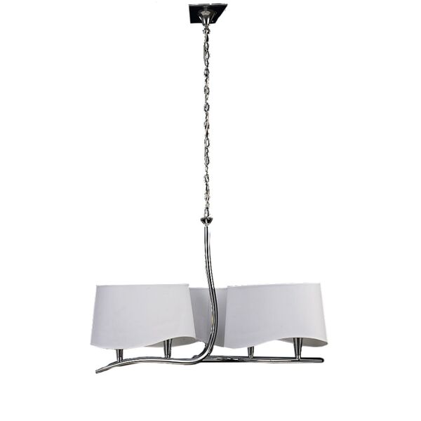 PENDANT 6L [CHROME - OFF WHITE SHADE]