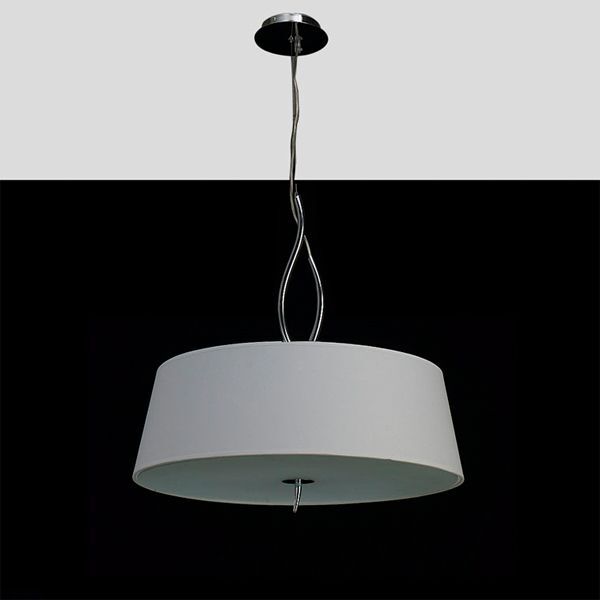 PENDANT 4L [CHROME - OFF WHITE SHADE]