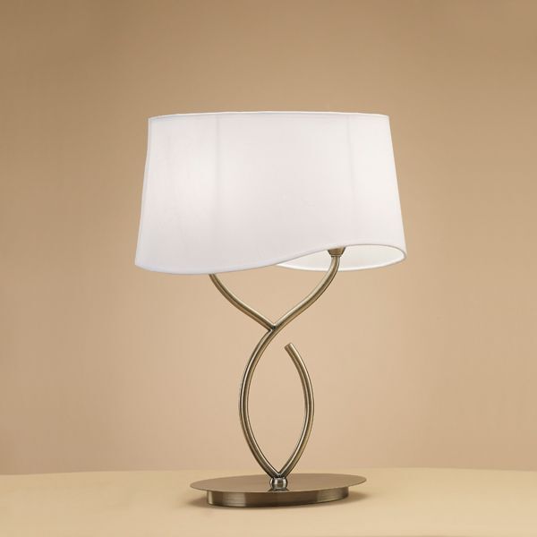 TABLE LAMP 2L BIG ANTIQUE BRASS
