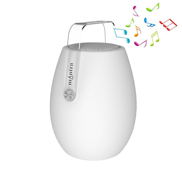 TABLE LAMP WITH MUSIC ACRYLIC & WHITE
