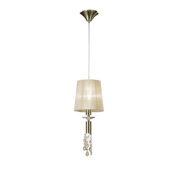 PENDANT 1+1L ANTIQUE BRASS