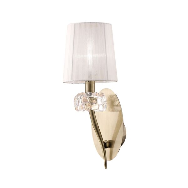 Бра Mantra Loewe [WALL LAMP 1L  ANTIQUE BRASS - WHITE SHADE]