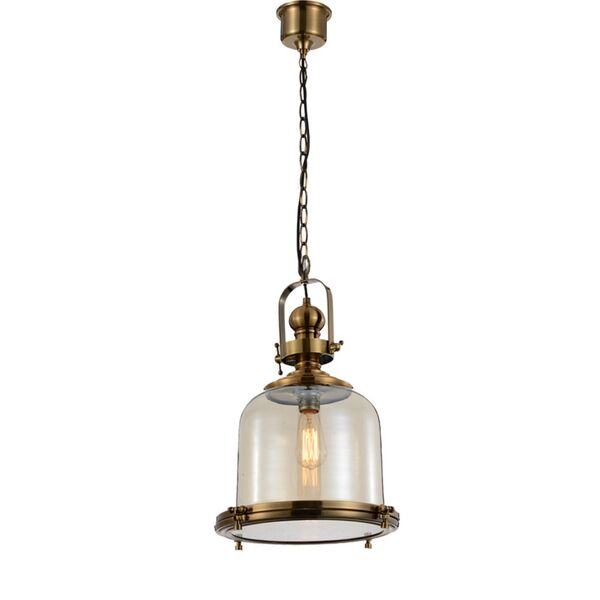 LAMP 1L MEDIUM ANTIQUE BRASS