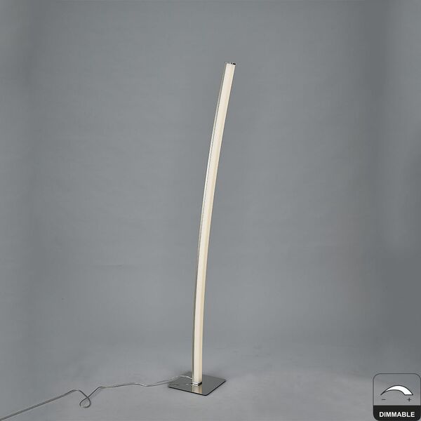 FLOOR LAMP TOUCH DIMMABLE SATIN NICKEL + CHROME