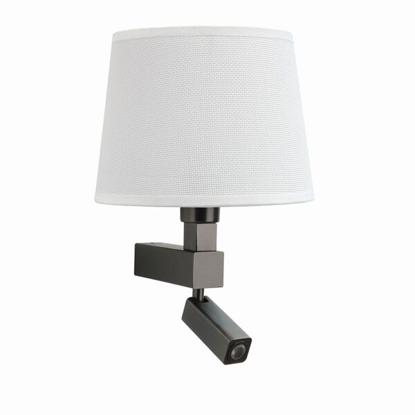 Бра Mantra BAHIA [WALL LAMP DARK BROWN+ROUND WHITE SHADE]