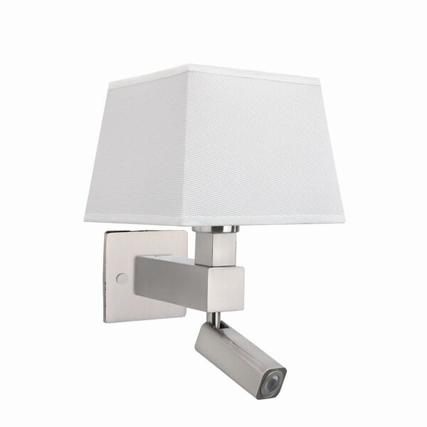 Бра Mantra Bahia [WALL LAMP SATIN NICKEL+SQUARE WHITE SHADE]