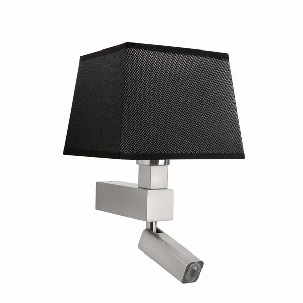Бра Mantra Bahia [WALL LAMP SATIN NICKEL+SQUARE BLACK SHADE]