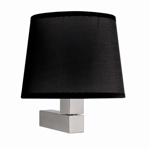 Бра Mantra Bahia [WALL LAMP SATIN NICKEL+ROUND BLACK SHADE]
