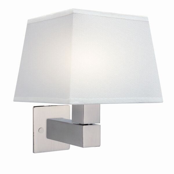 Бра Mantra Bahia [WALL LAMP SATIN NICKEL+SQUARE WHITE SHADE]