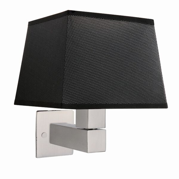 Бра Mantra Bahia [WALL LAMP SATIN NICKEL+SQUARE BLACK SHADE]