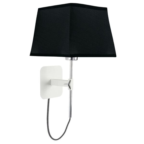 Бра Mantra Habana [WALL LAMP E27 WHITE/CHROME+SQUARE BLACK SHADE]