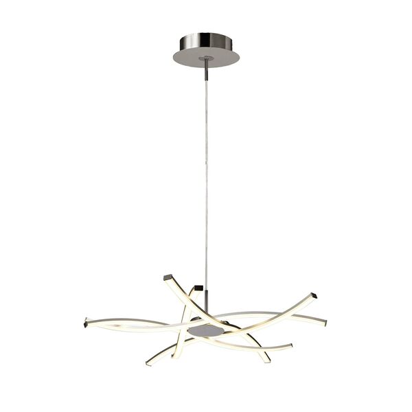 PENDANT [42W - DIMMABLE (AIRE) CHORME & SILVER]