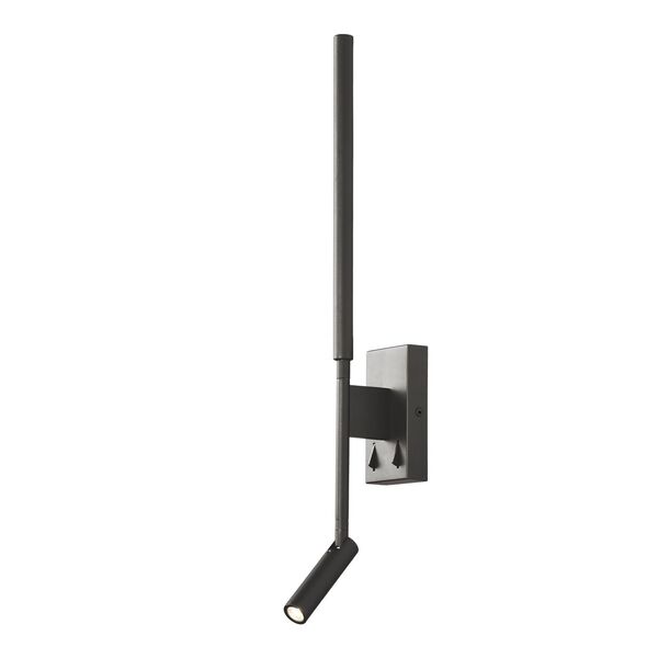 APPLIQUE SANDED [BLACK LED WITH READER  3W+6W 3000K MATT BLACK]