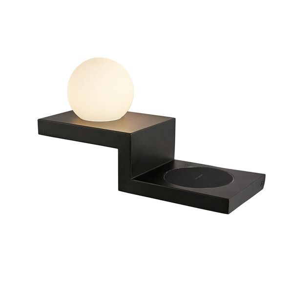 ZANZIBAR [LED WALL LAMP BLACK 5W - CELL PHONE INDUCTION CHARGER]