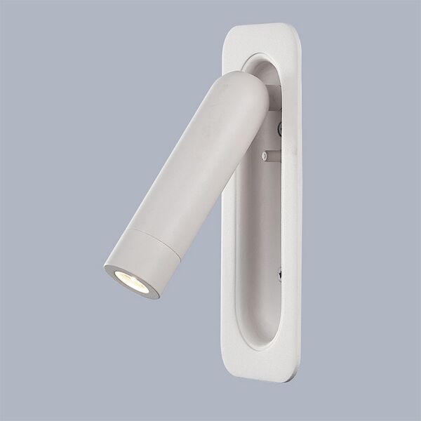 WALL READING LIGHT RECESSED WHITE [3W 3000K SAND WHITE]